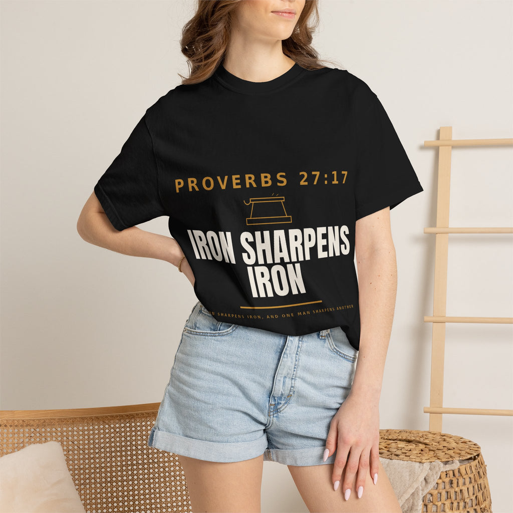 Proverbs 27:17 “Iron Sharpens Iron” Christian T-Shirt