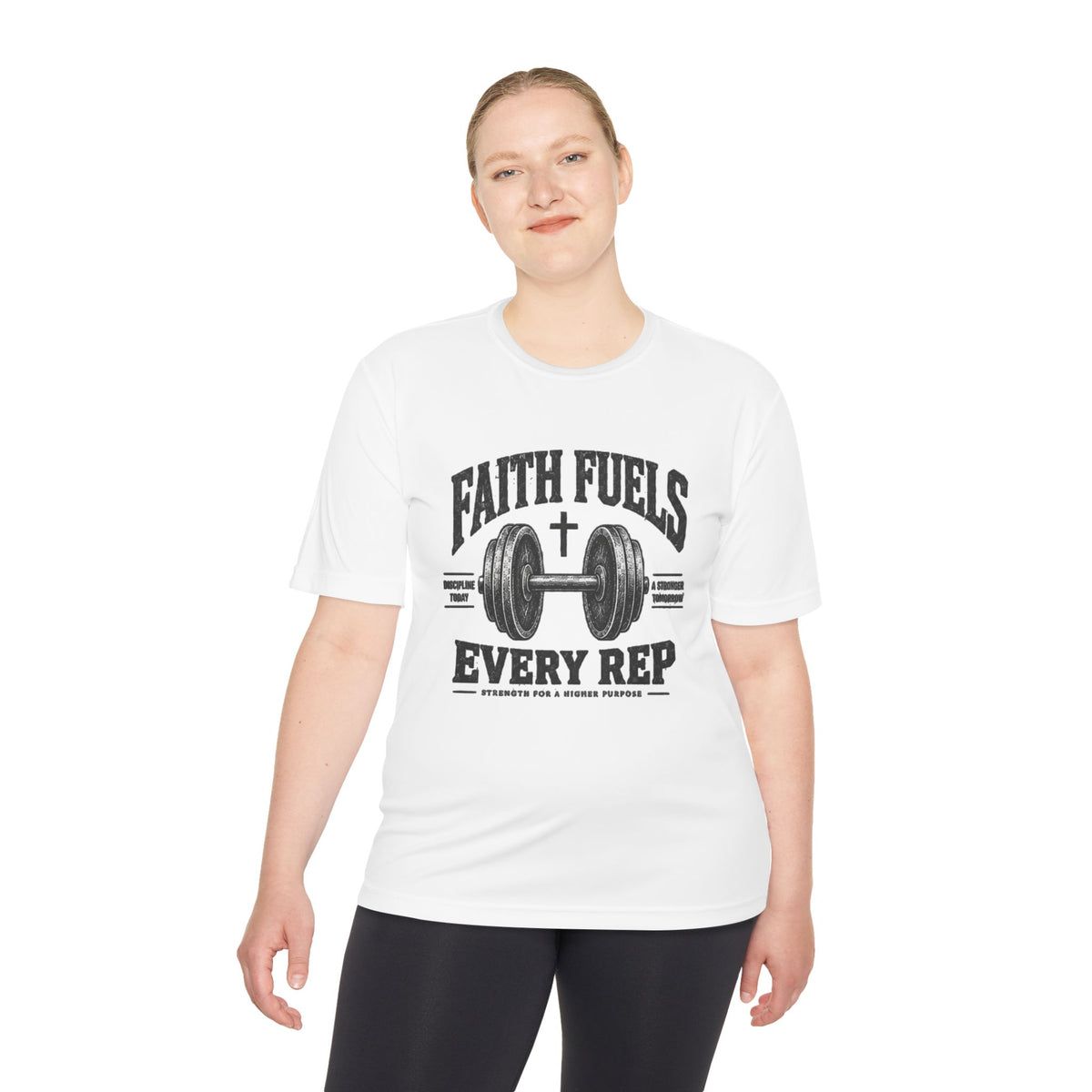 Faith Fuels Every Rep T-Shirt — Christian Gym Workout Tee