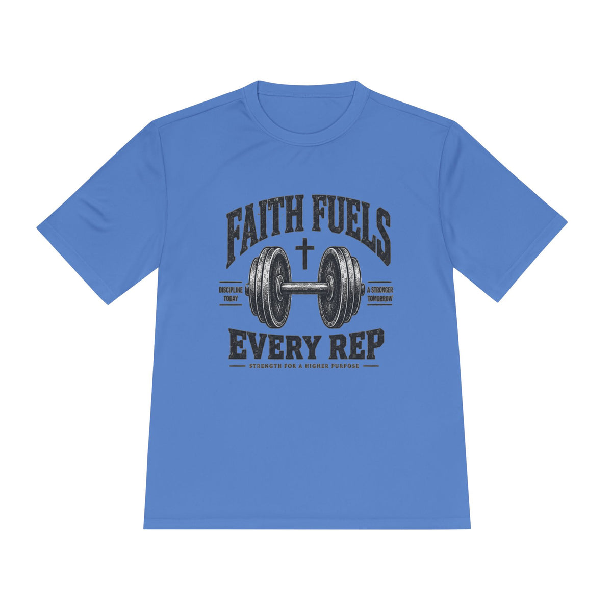 Faith Fuels Every Rep T-Shirt — Christian Gym Workout Tee