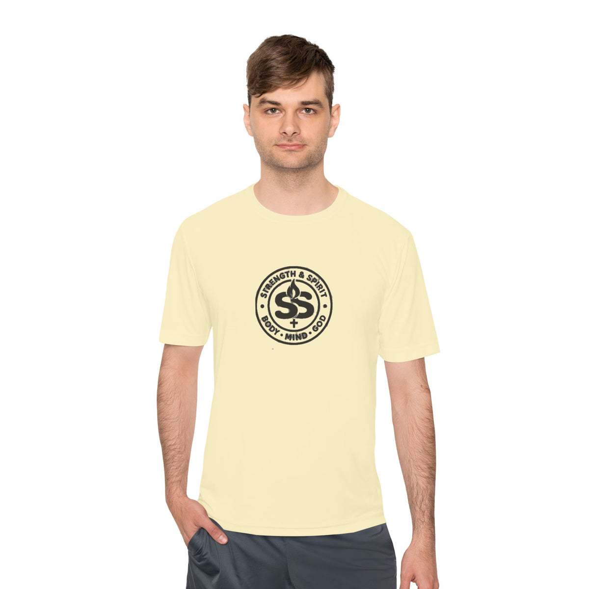 "His Strength My Weakness" Moisture-Wicking Shirt