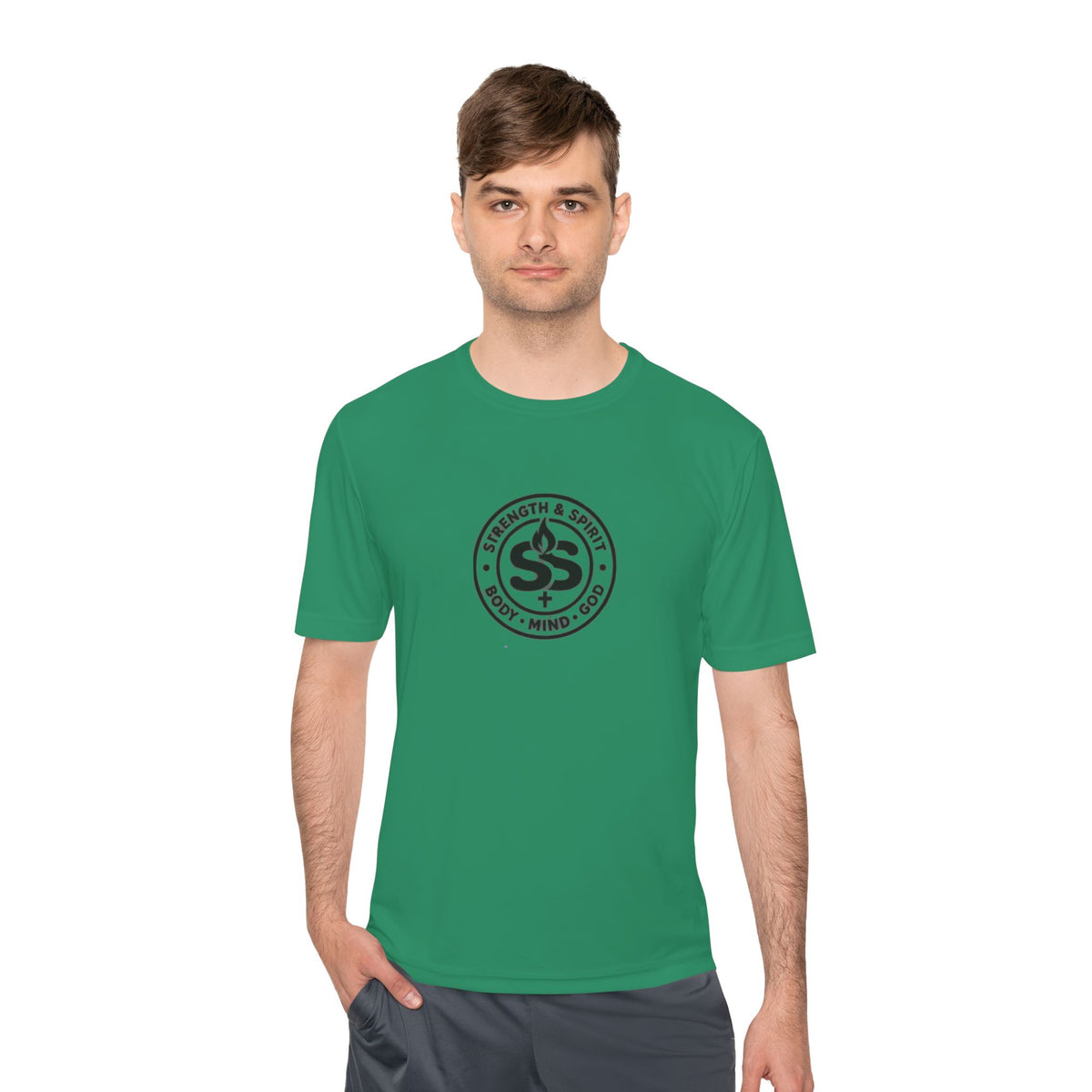"His Strength My Weakness" Moisture-Wicking Shirt