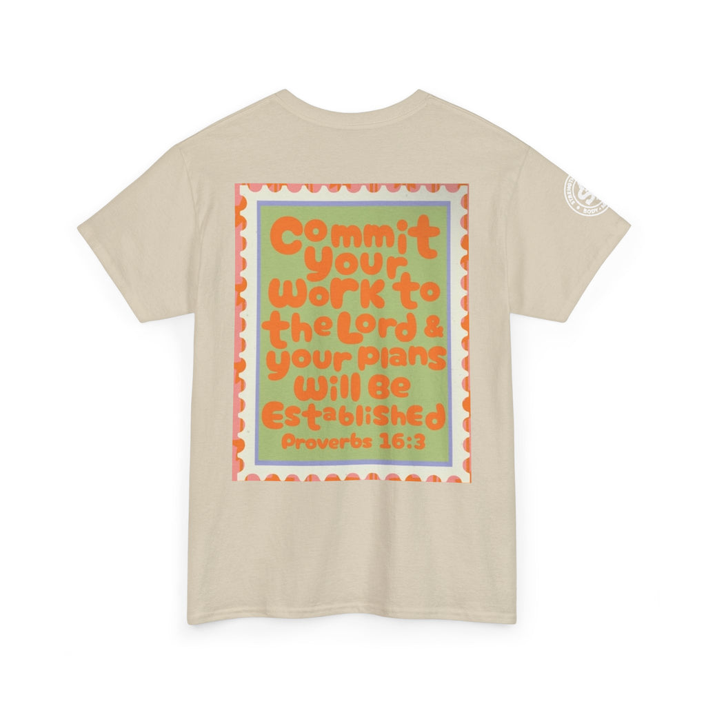 Proverbs 16:3 Inspirational Tee — "Commit Your Work to the Lord" Christian Graphic T-Shirt