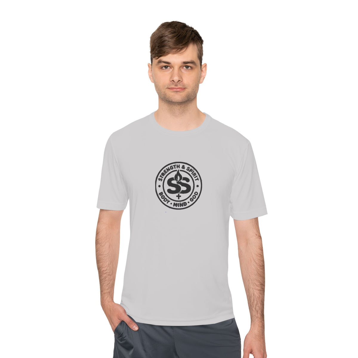 "His Strength My Weakness" Moisture-Wicking Shirt