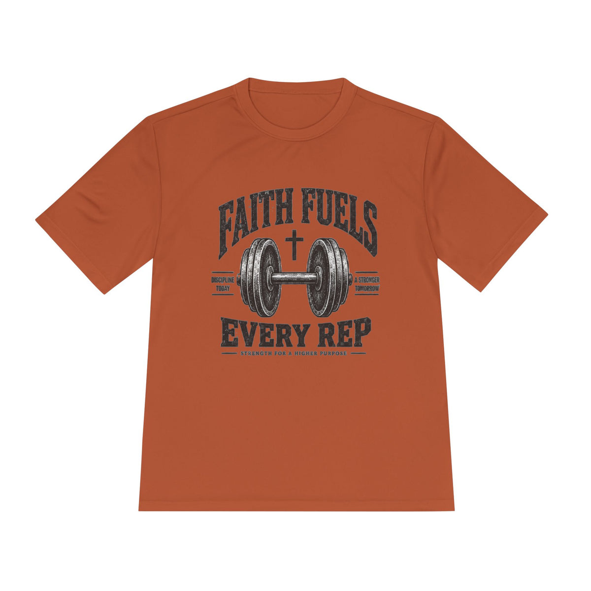 Faith Fuels Every Rep T-Shirt — Christian Gym Workout Tee
