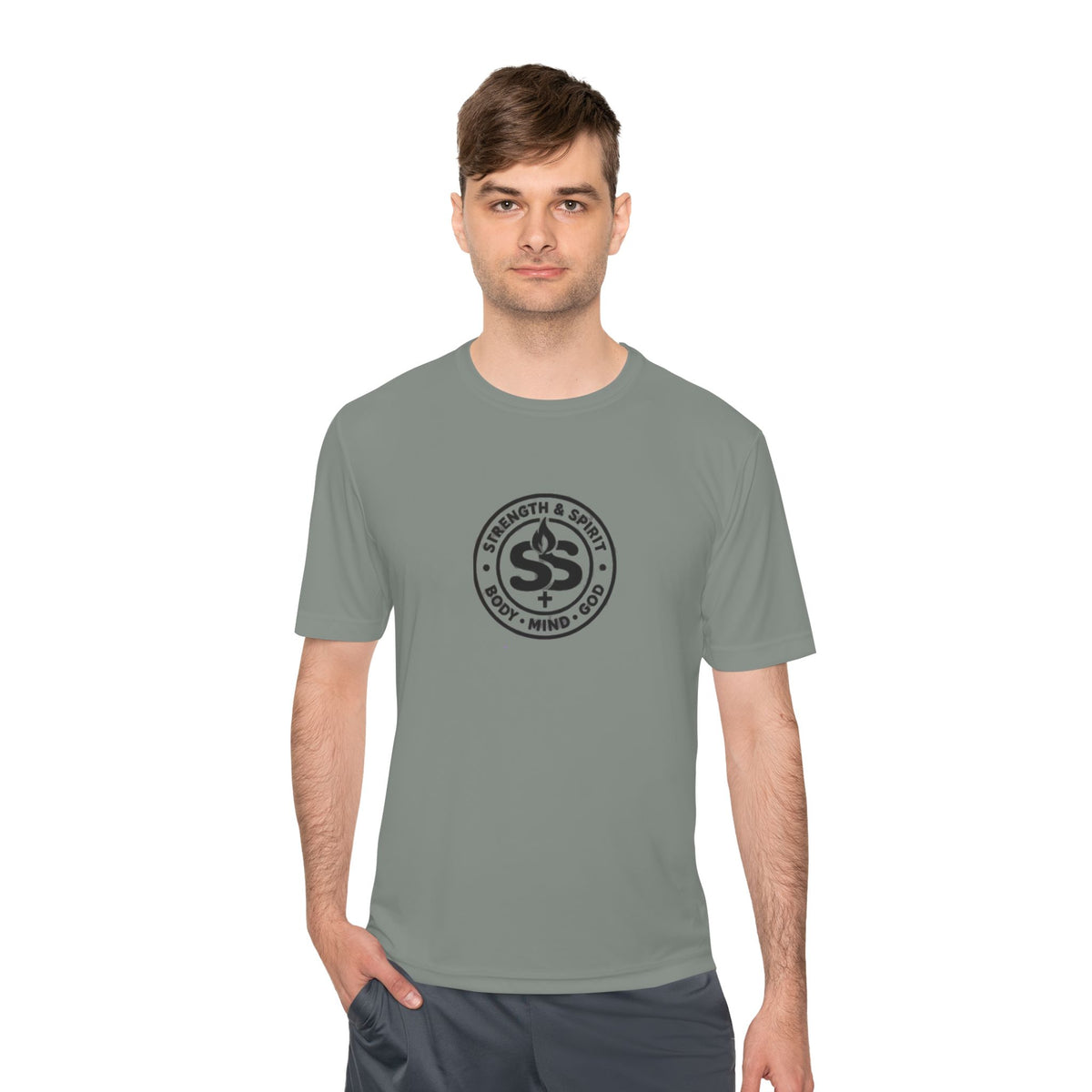 "His Strength My Weakness" Moisture-Wicking Shirt