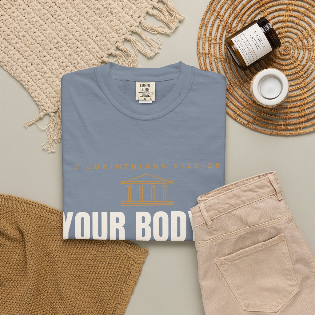 Your Body Is a Temple T-Shirt — Christian Faith Scripture Shirt (1 Corinthians 6:19-20)