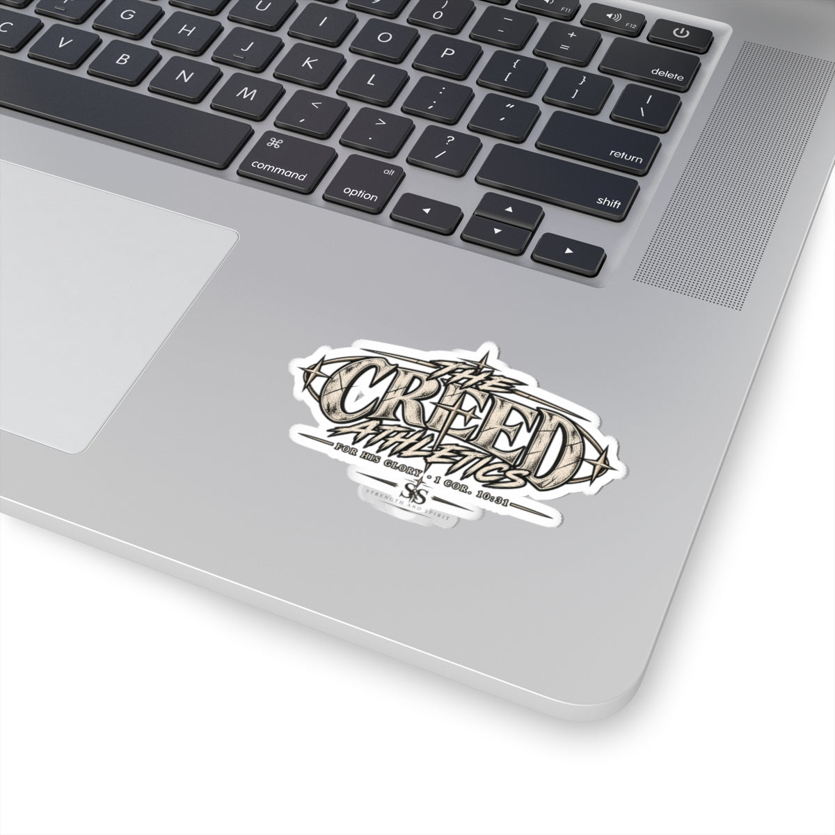 Creed Athletics Sticker — Vintage Script Decal (Includes "For His Glory 1 Cor. 10:31")