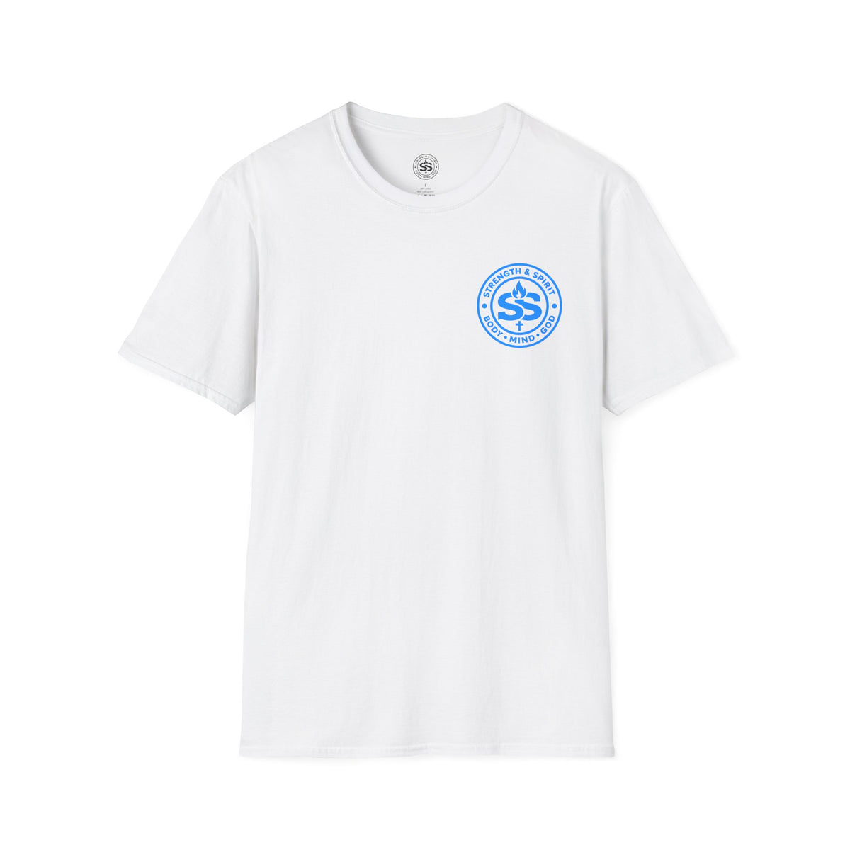 Glory to God T-Shirt — Retro Blue Faith Tee