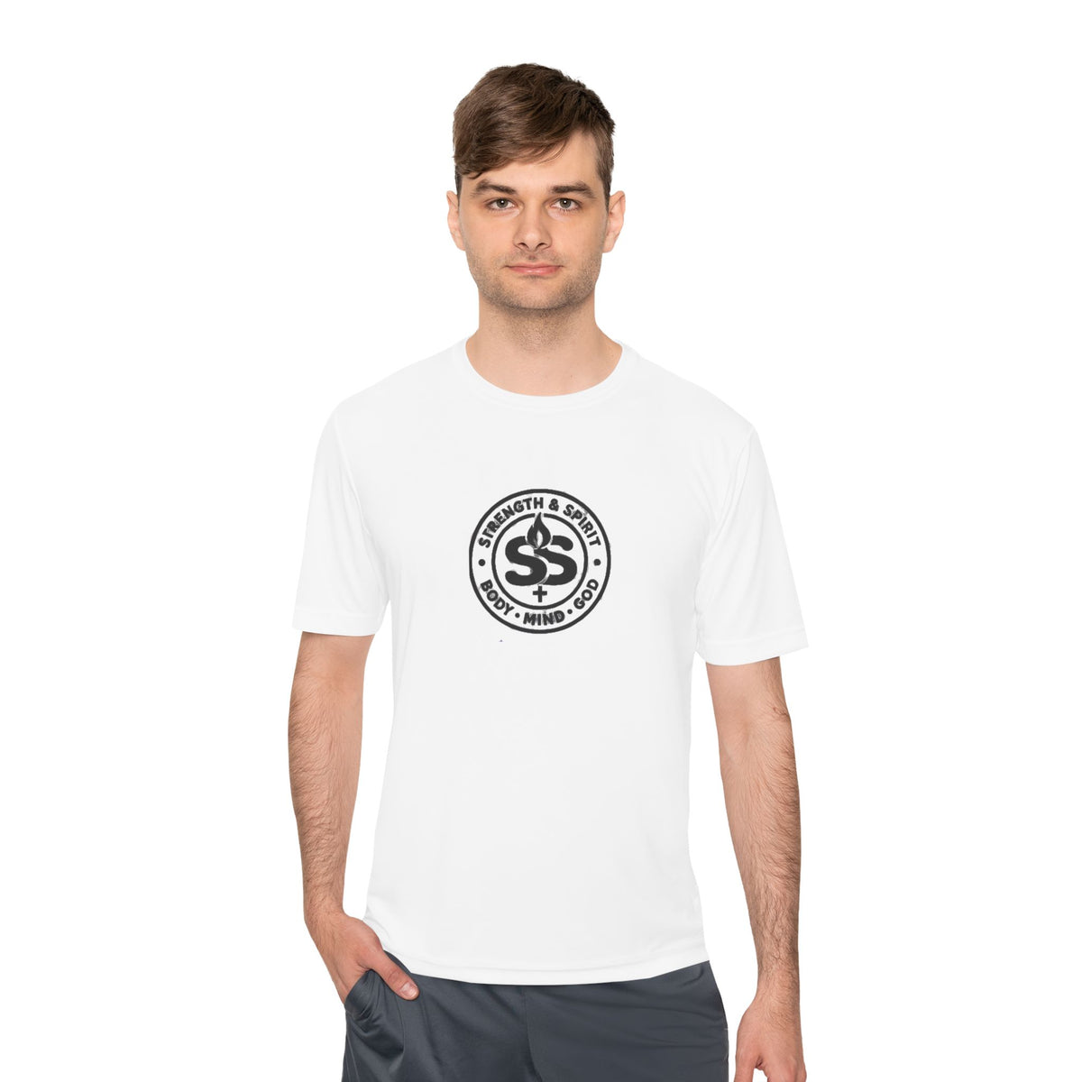 "His Strength My Weakness" Moisture-Wicking Shirt