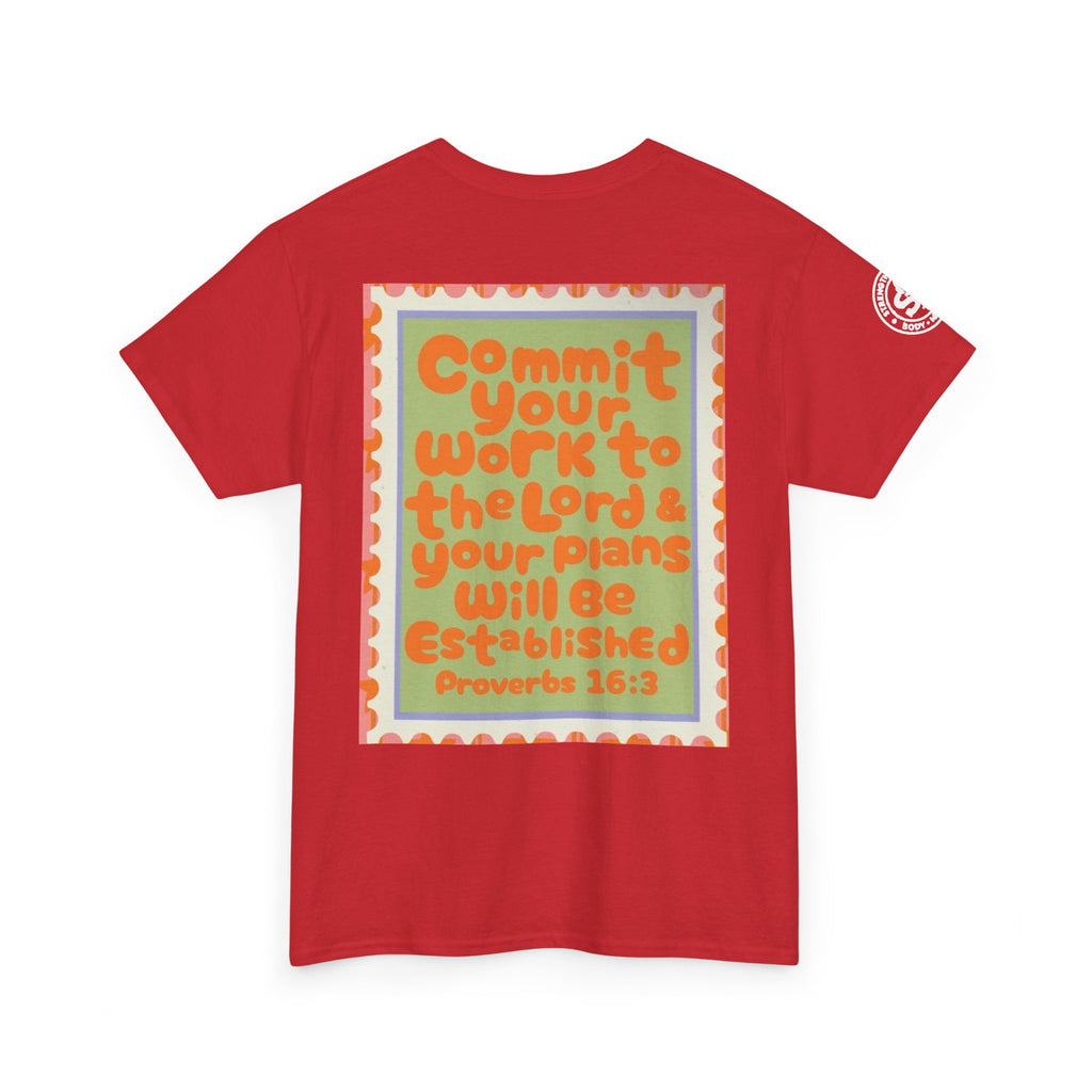 Proverbs 16:3 Inspirational Tee — "Commit Your Work to the Lord" Christian Graphic T-Shirt
