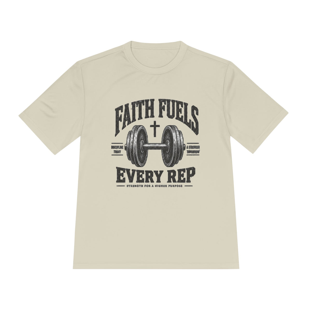 Faith Fuels Every Rep T-Shirt — Christian Gym Workout Tee