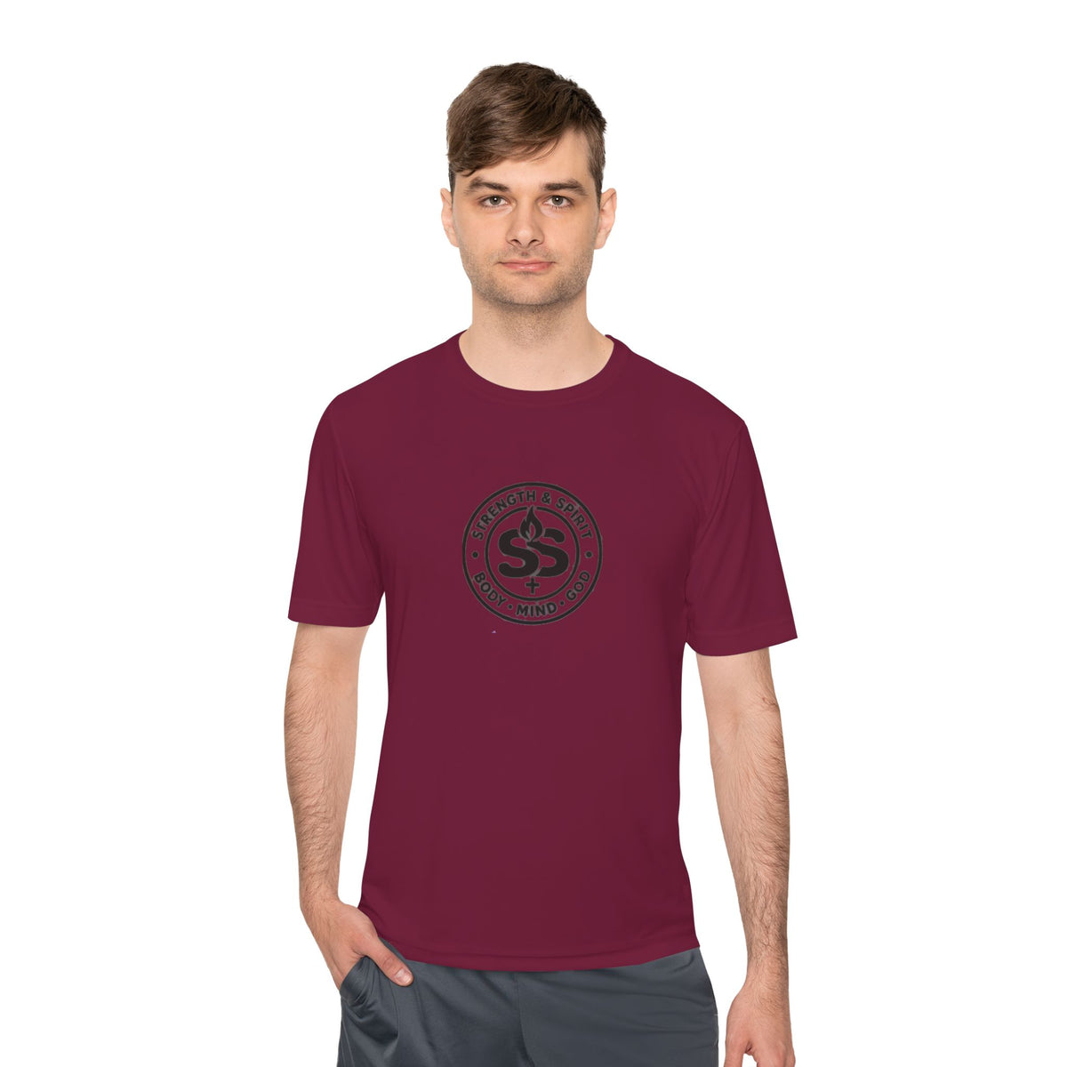 "His Strength My Weakness" Moisture-Wicking Shirt