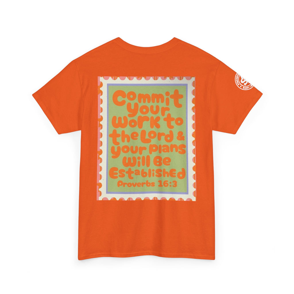 Proverbs 16:3 Inspirational Tee — "Commit Your Work to the Lord" Christian Graphic T-Shirt
