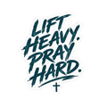 Lift Heavy Pray Hard Sticker — Motivational Fitness Christian Kiss-Cut Decal