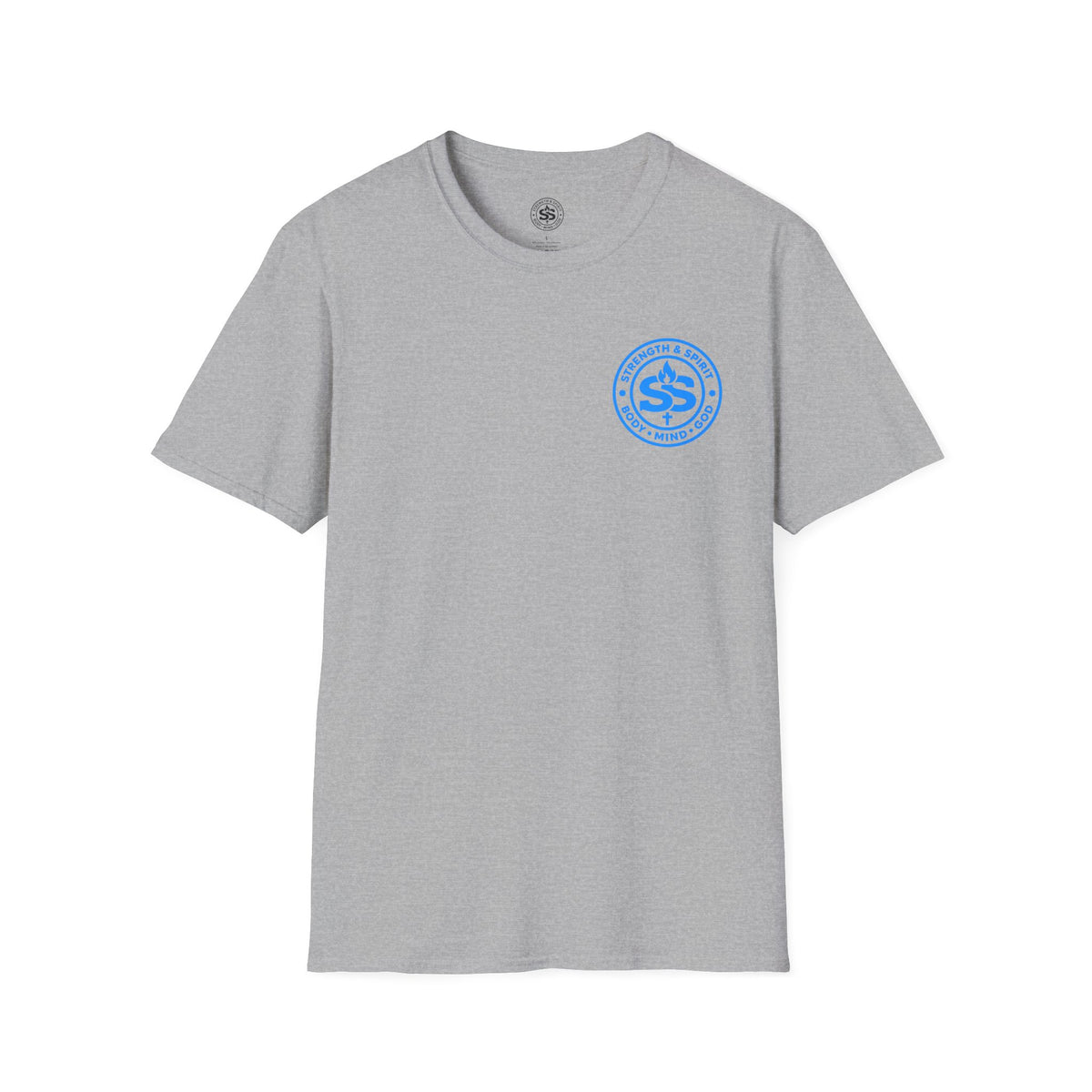 Glory to God T-Shirt — Retro Blue Faith Tee