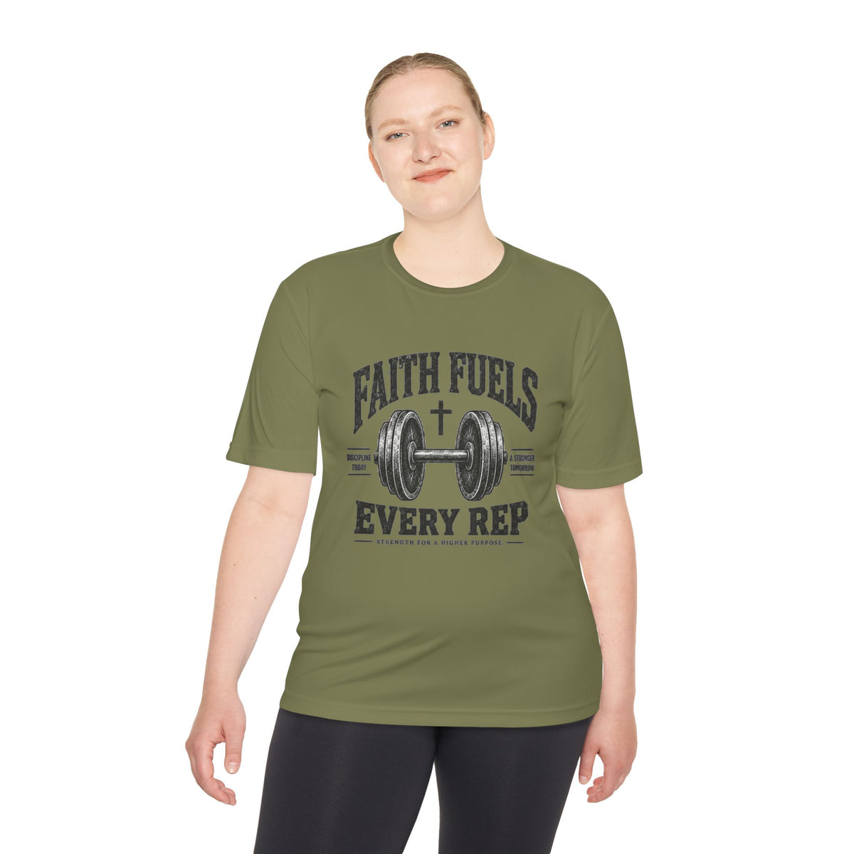 Faith Fuels Every Rep T-Shirt — Christian Gym Workout Tee