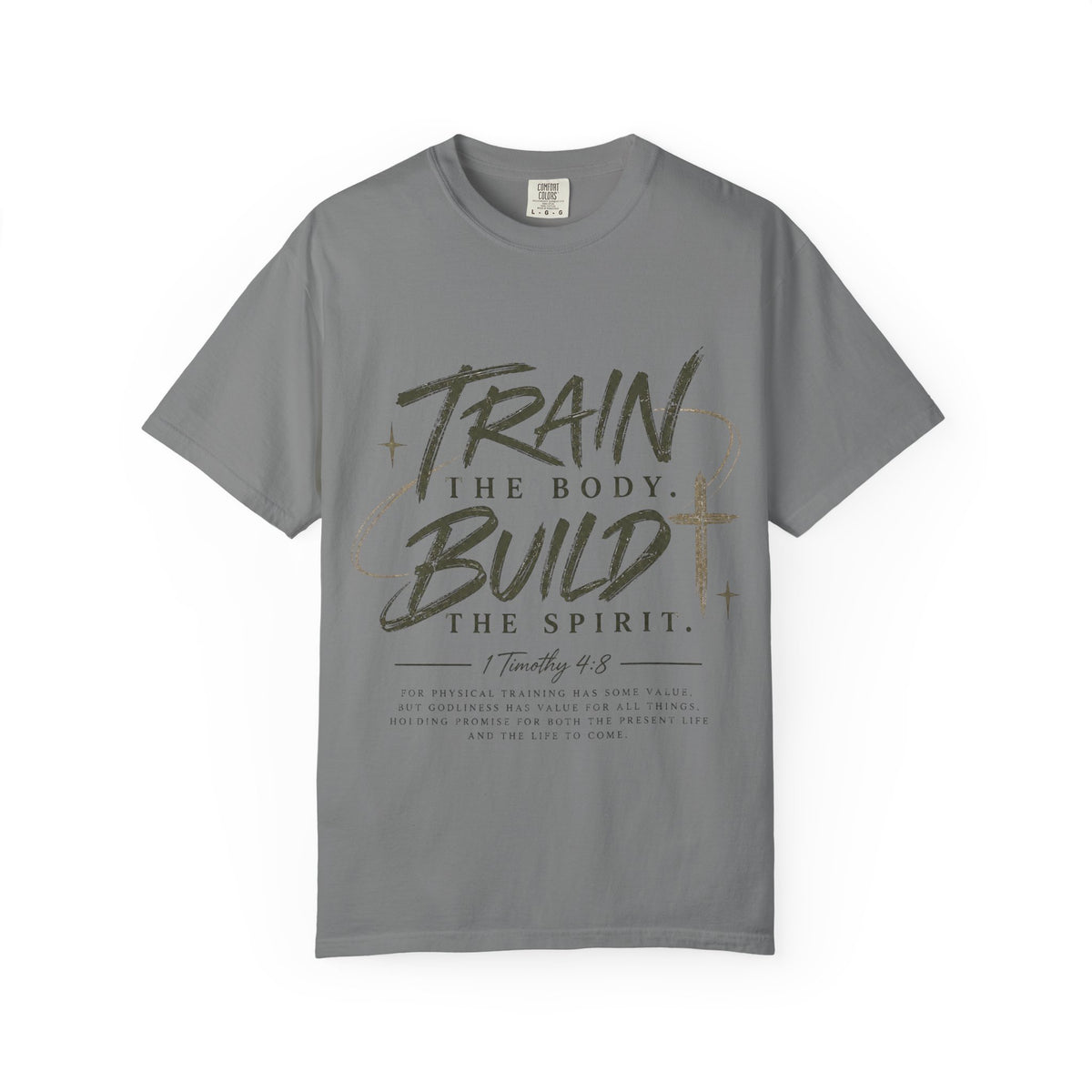 Train the Body, Build the Spirit T-Shirt – Motivational Fitness Tee