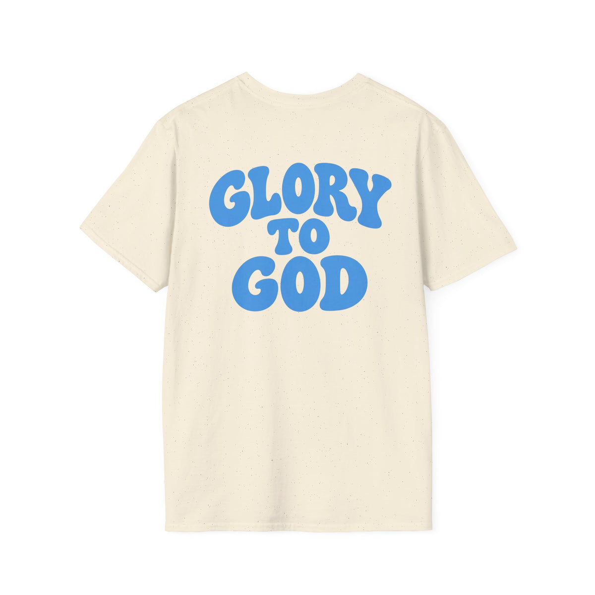 Glory to God T-Shirt — Retro Blue Faith Tee