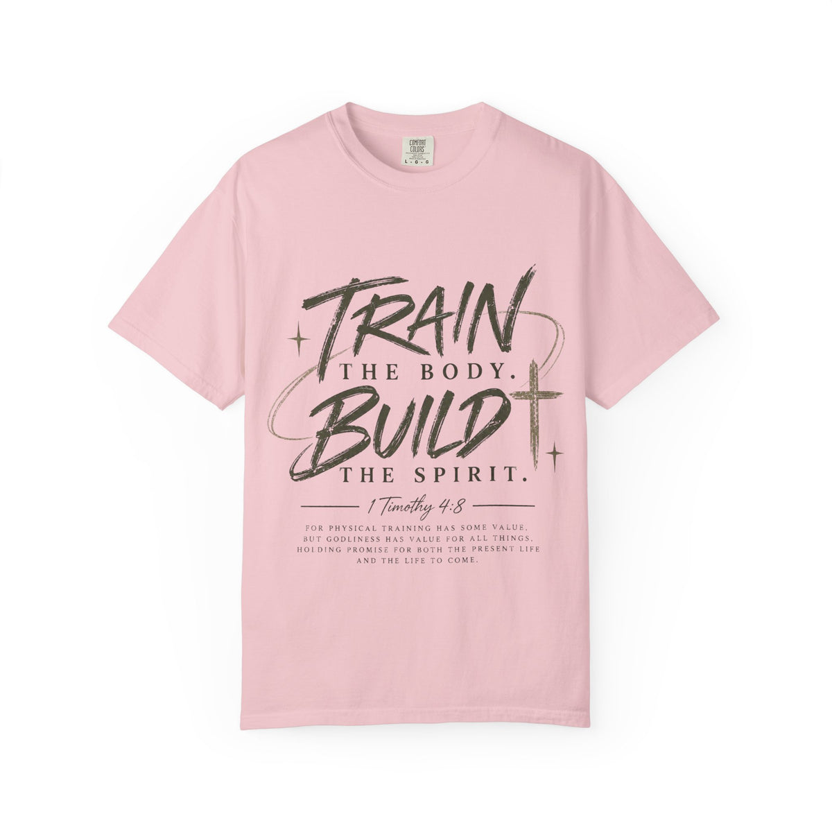 Train the Body, Build the Spirit T-Shirt – Motivational Fitness Tee