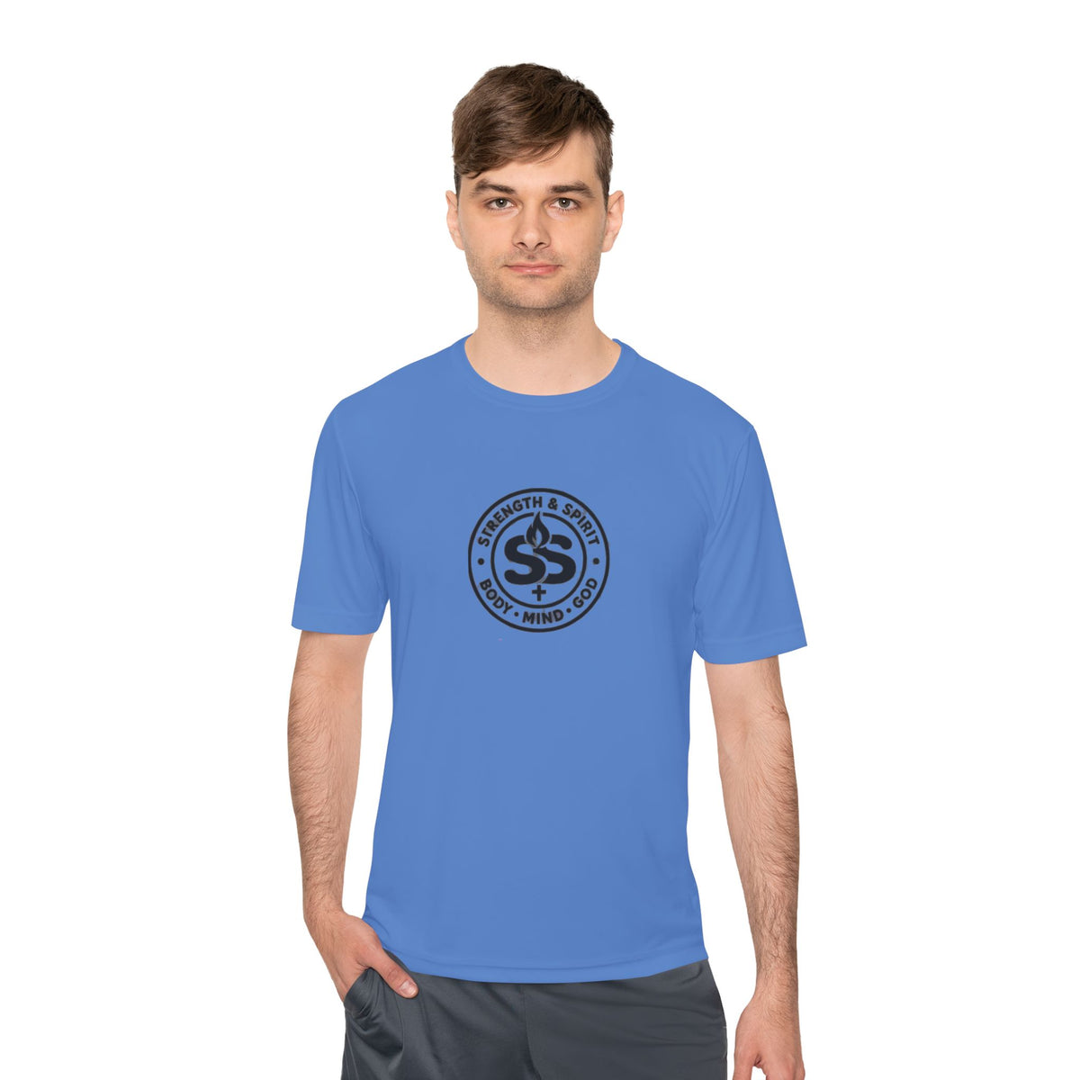 "His Strength My Weakness" Moisture-Wicking Shirt