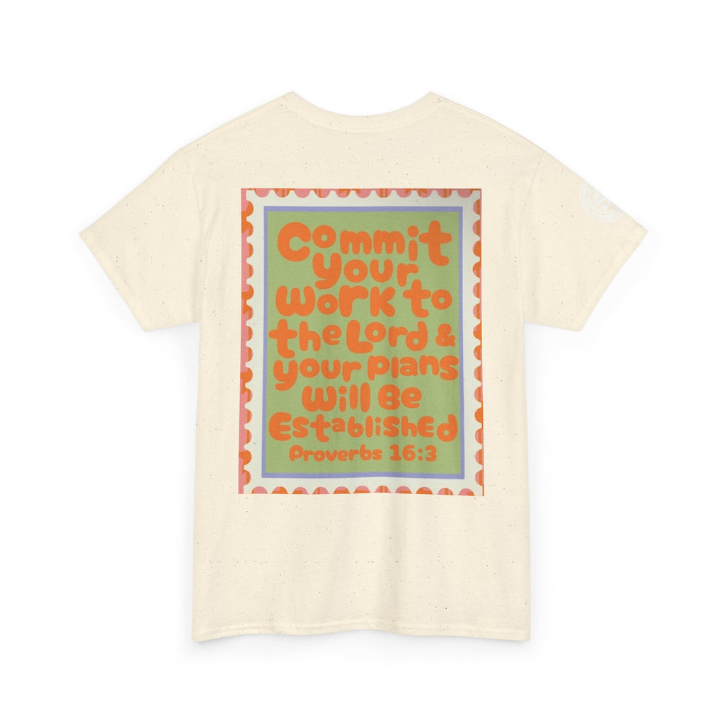 Proverbs 16:3 Inspirational Tee — "Commit Your Work to the Lord" Christian Graphic T-Shirt