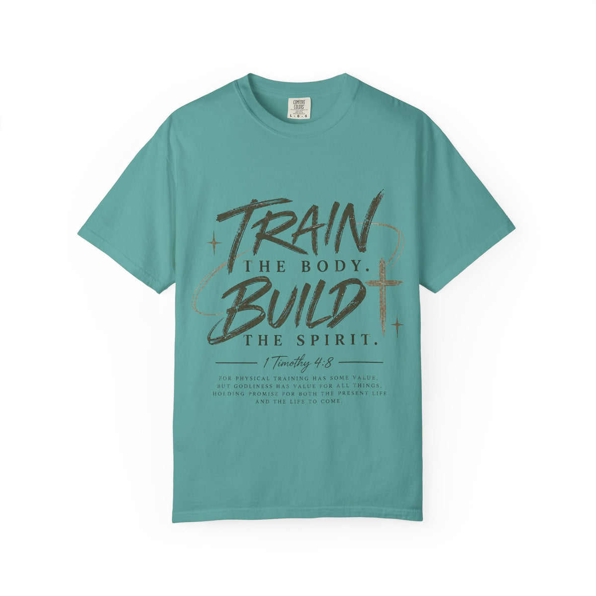 Train the Body, Build the Spirit T-Shirt – Motivational Fitness Tee